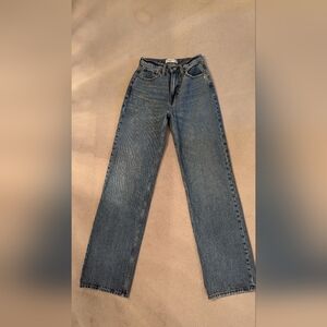Abercrombie the Loose high-rise jeans, medium wash, size 24 / 00 Long